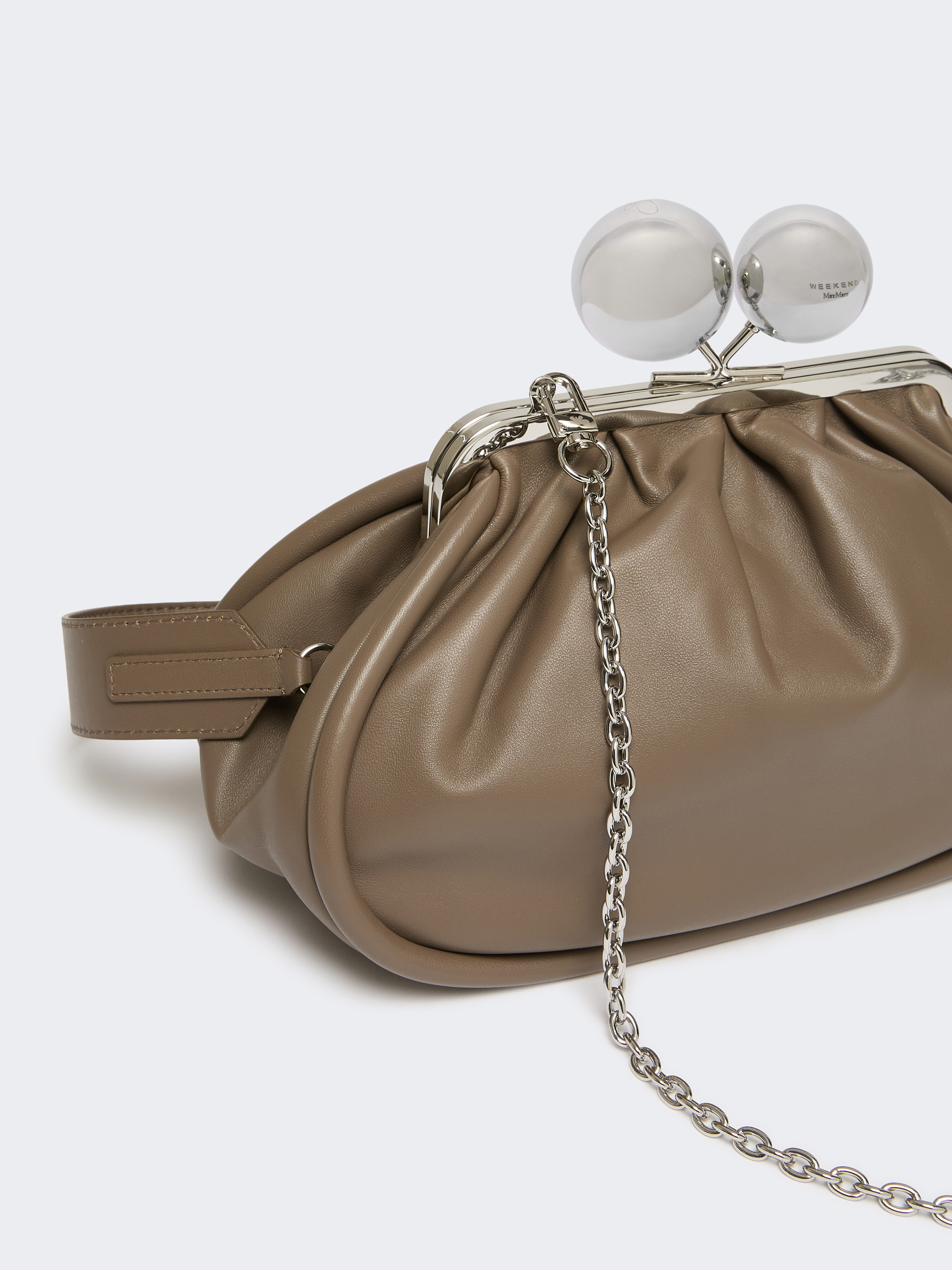 Medium Pasticcino Bag in glossy nappa leather - MUD - Weekend Max Mara - 4