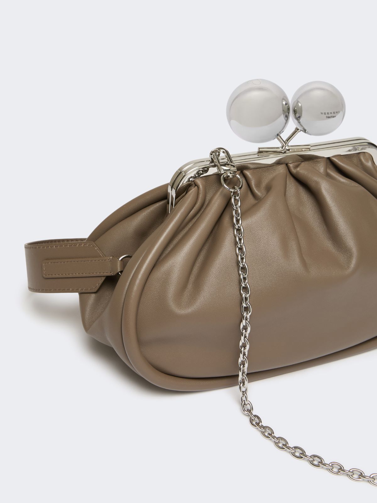 Medium Pasticcino Bag in glossy nappa leather - MUD - Weekend Max Mara - 4