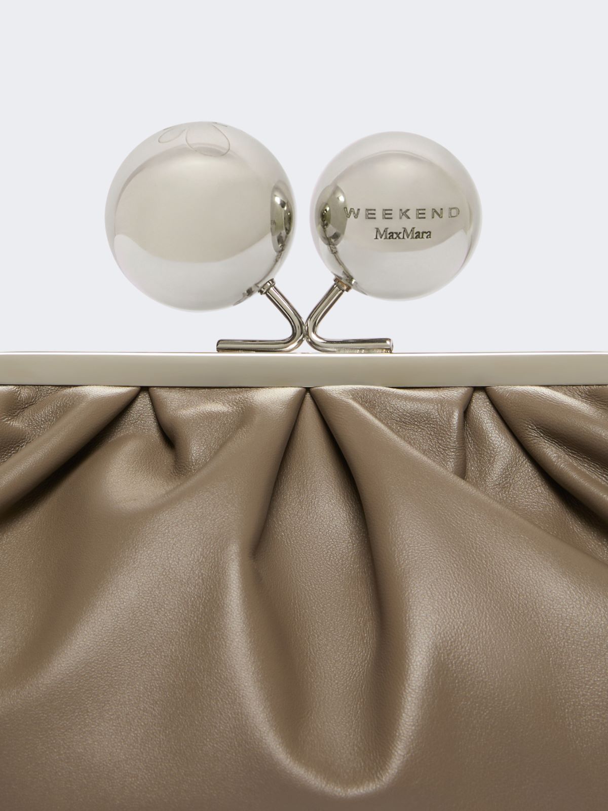 Medium Pasticcino Bag in glossy nappa leather - MUD - Weekend Max Mara - 5