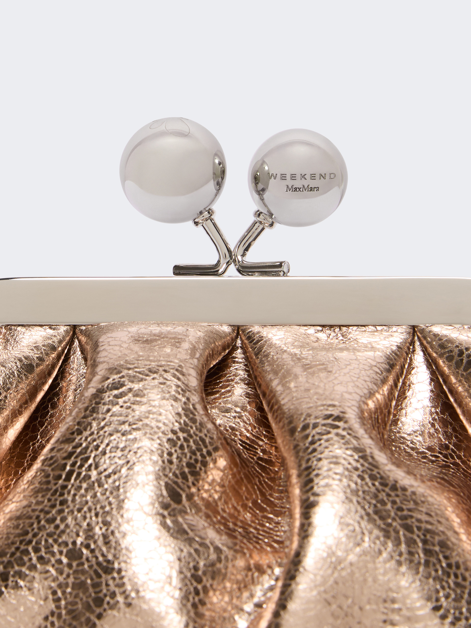 Extra-small Pasticcino Bag in metallic leather - PINK - Weekend Max Mara - 5