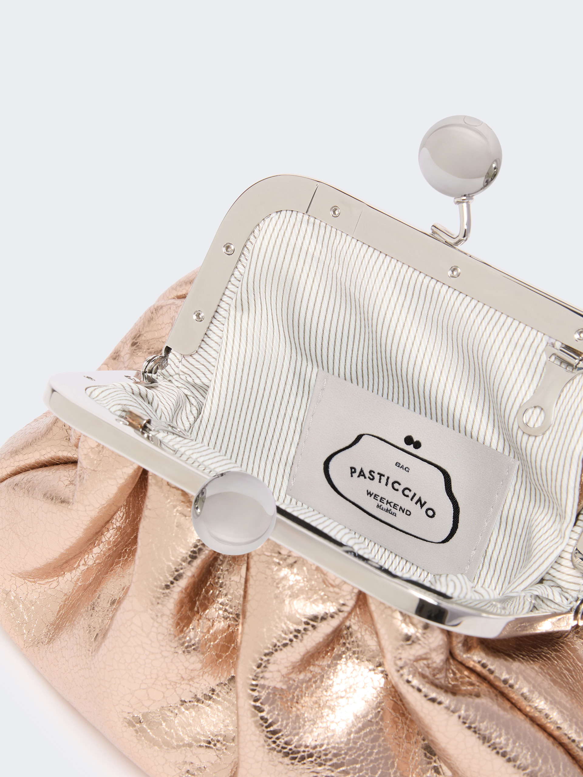 Extra-small Pasticcino Bag in metallic leather - PINK - Weekend Max Mara - 6