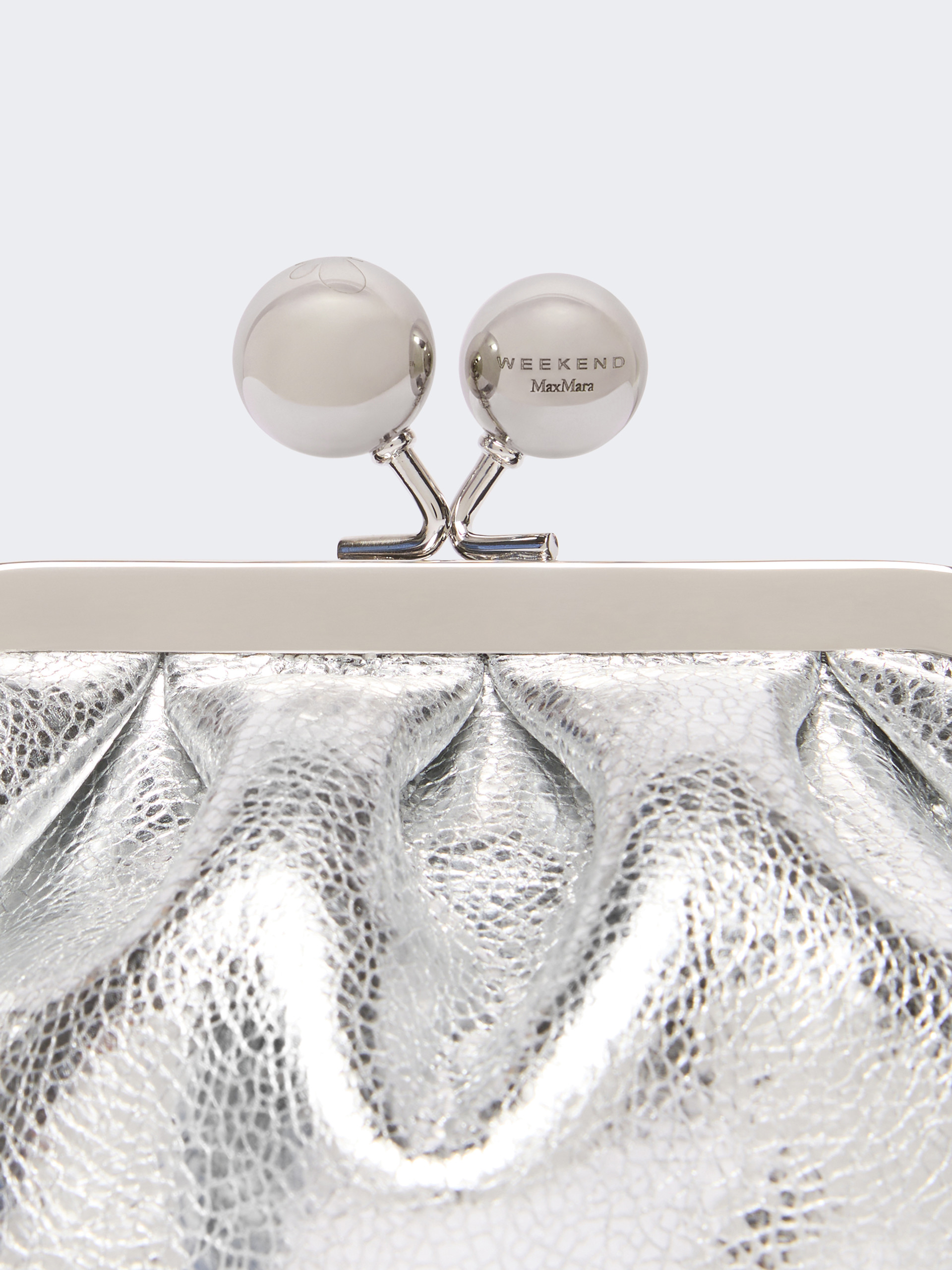 Extra-small Pasticcino Bag in metallic leather - SILVER - Weekend Max Mara - 5