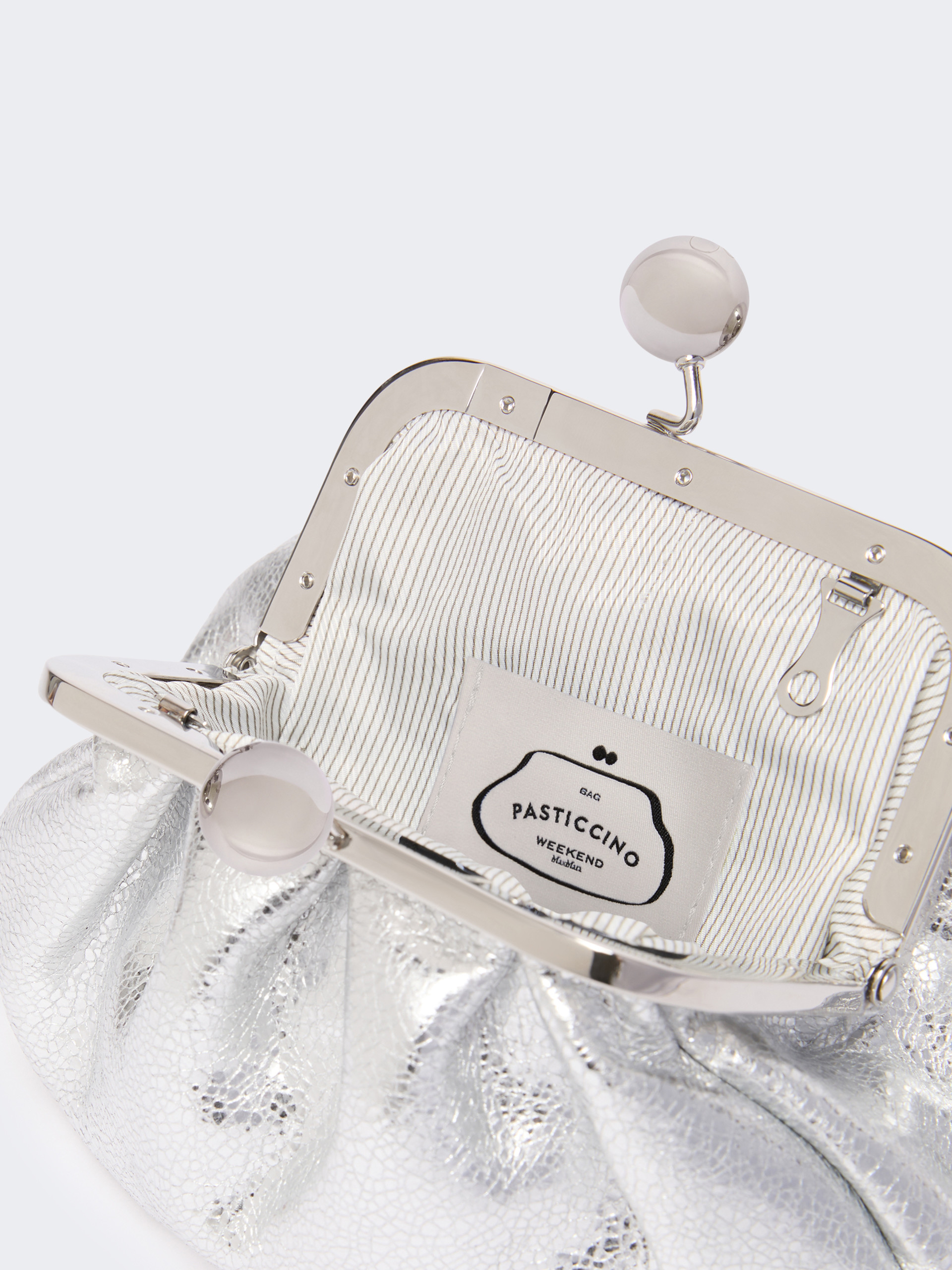 Extra-small Pasticcino Bag in metallic leather - SILVER - Weekend Max Mara - 6