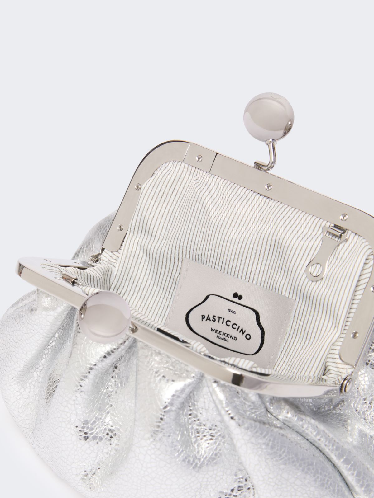 Pasticcino Bag extra small in pelle laminata - ARGENTO - Weekend Max Mara - 6