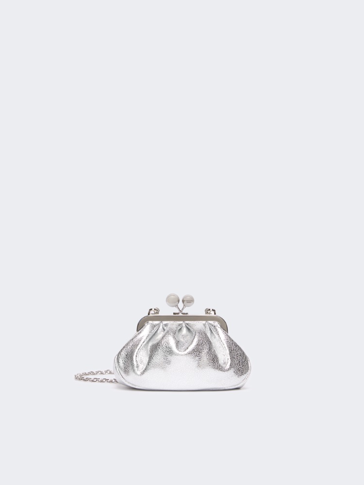 Pasticcino Bag extra small in pelle laminata - ARGENTO - Weekend Max Mara