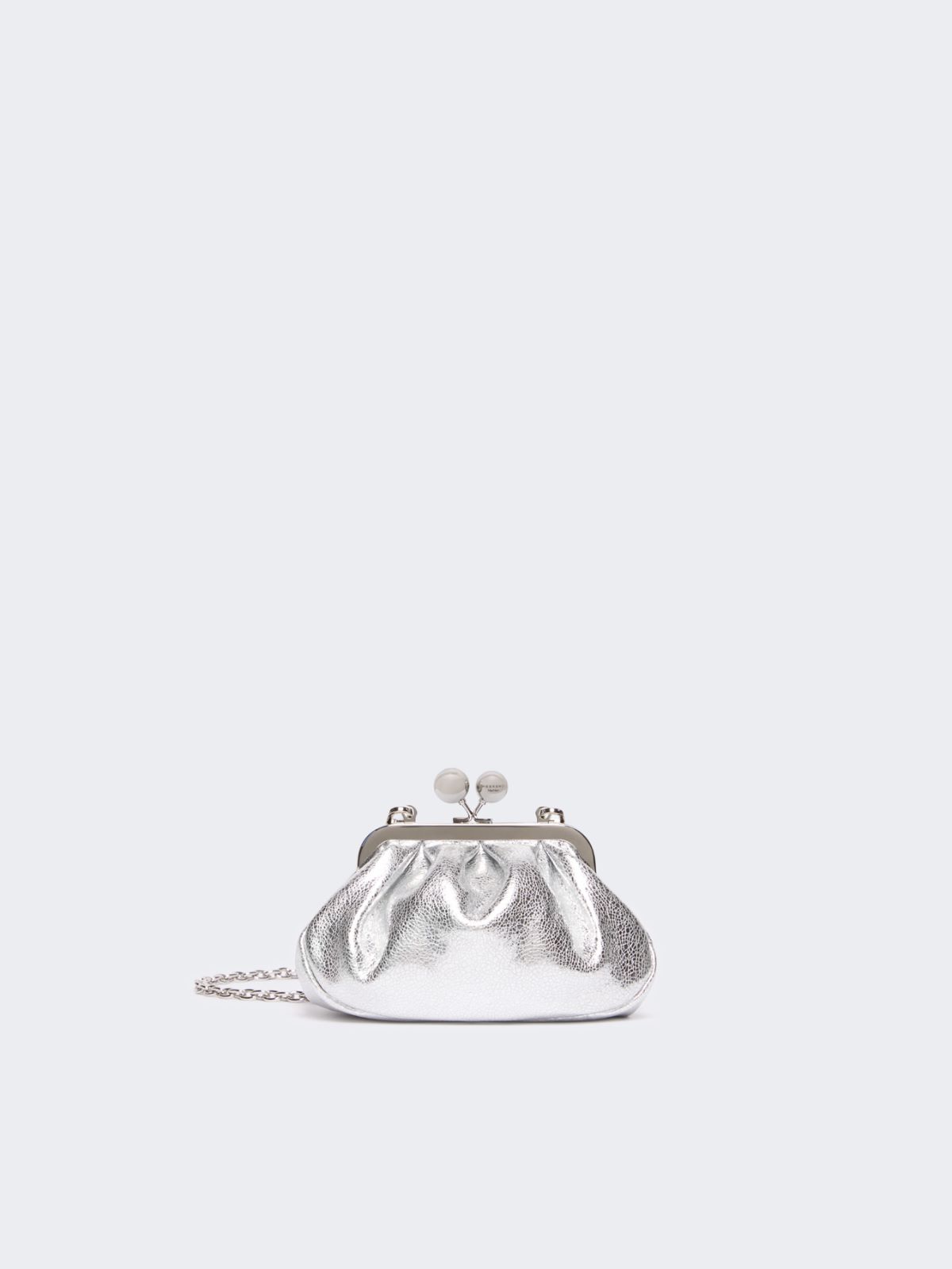 Pasticcino Bag extra small in pelle laminata - ARGENTO - Weekend Max Mara