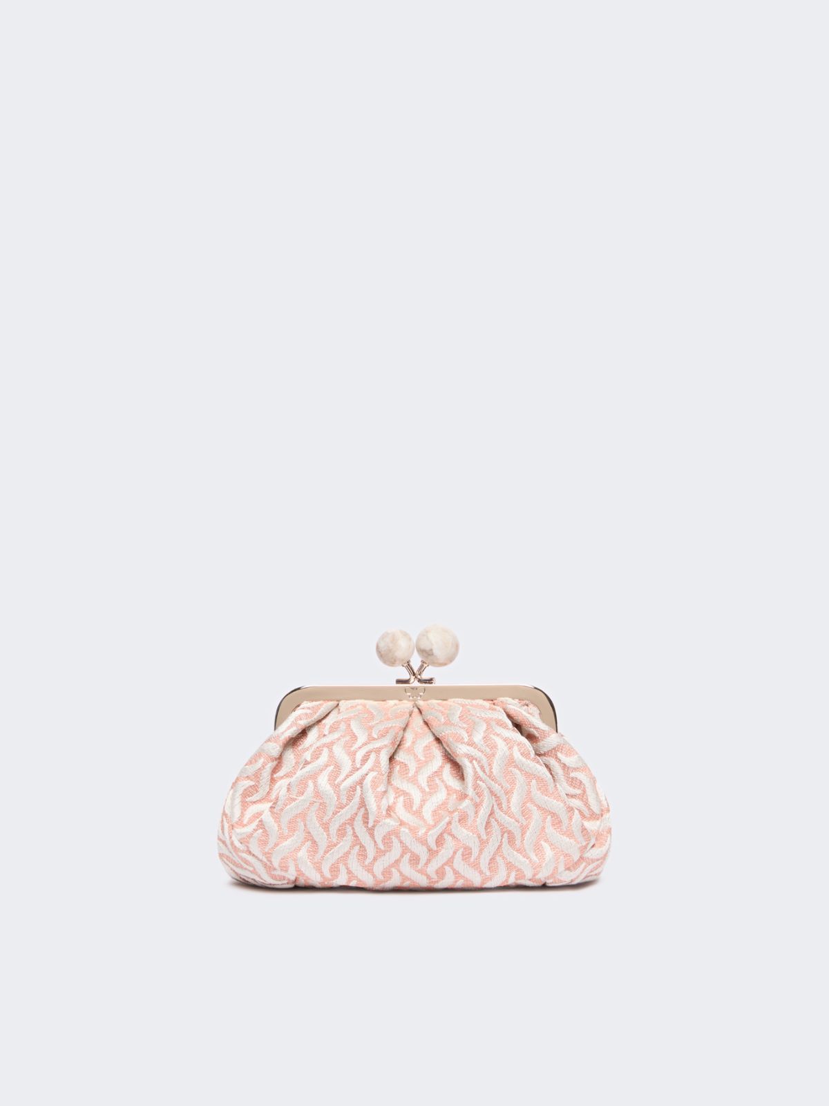 Small Pasticcino Bag in linen, silk and cotton jacquard - PINK - Weekend Max Mara - 3