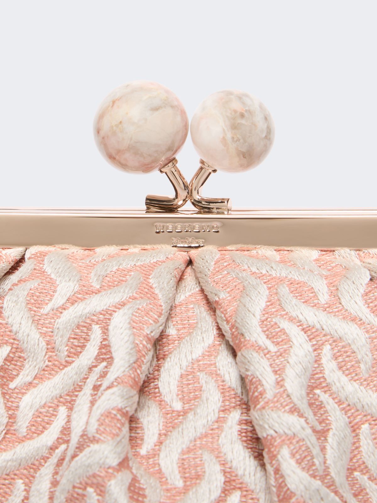 Small Pasticcino Bag in linen, silk and cotton jacquard - PINK - Weekend Max Mara - 5
