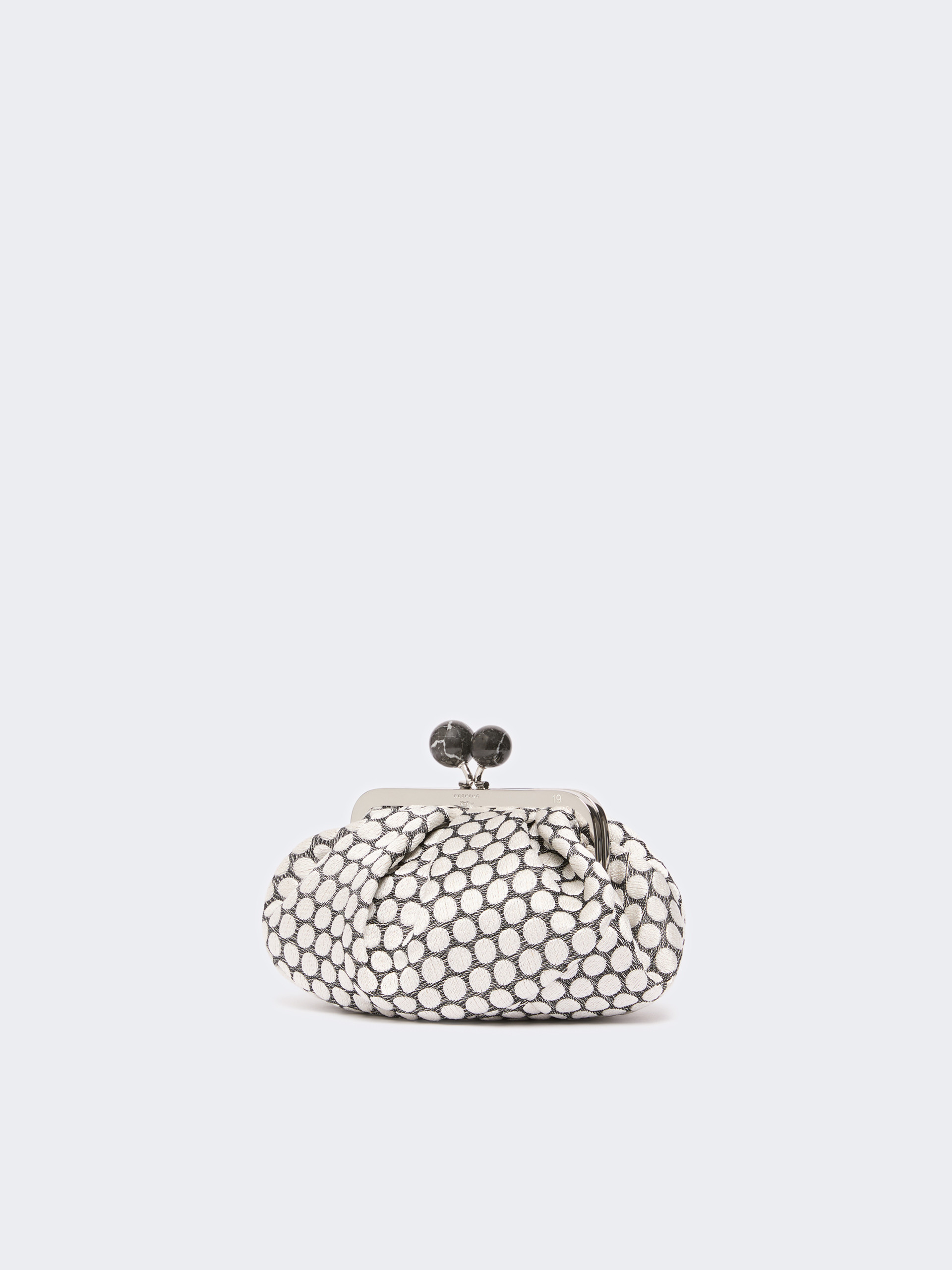 Small Pasticcino Bag in linen, silk and cotton jacquard - BLACK - Weekend Max Mara - 2