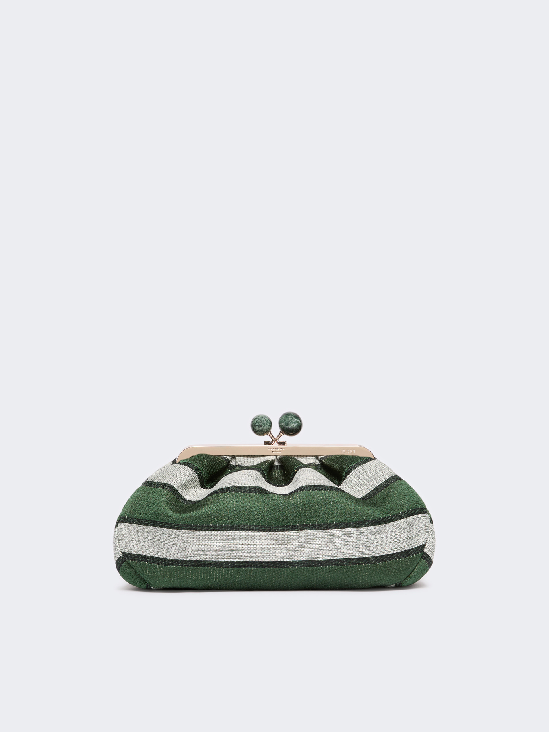 Medium Pasticcino Bag in linen, silk and cotton jacquard - SAGE GREEN - Weekend Max Mara - 3