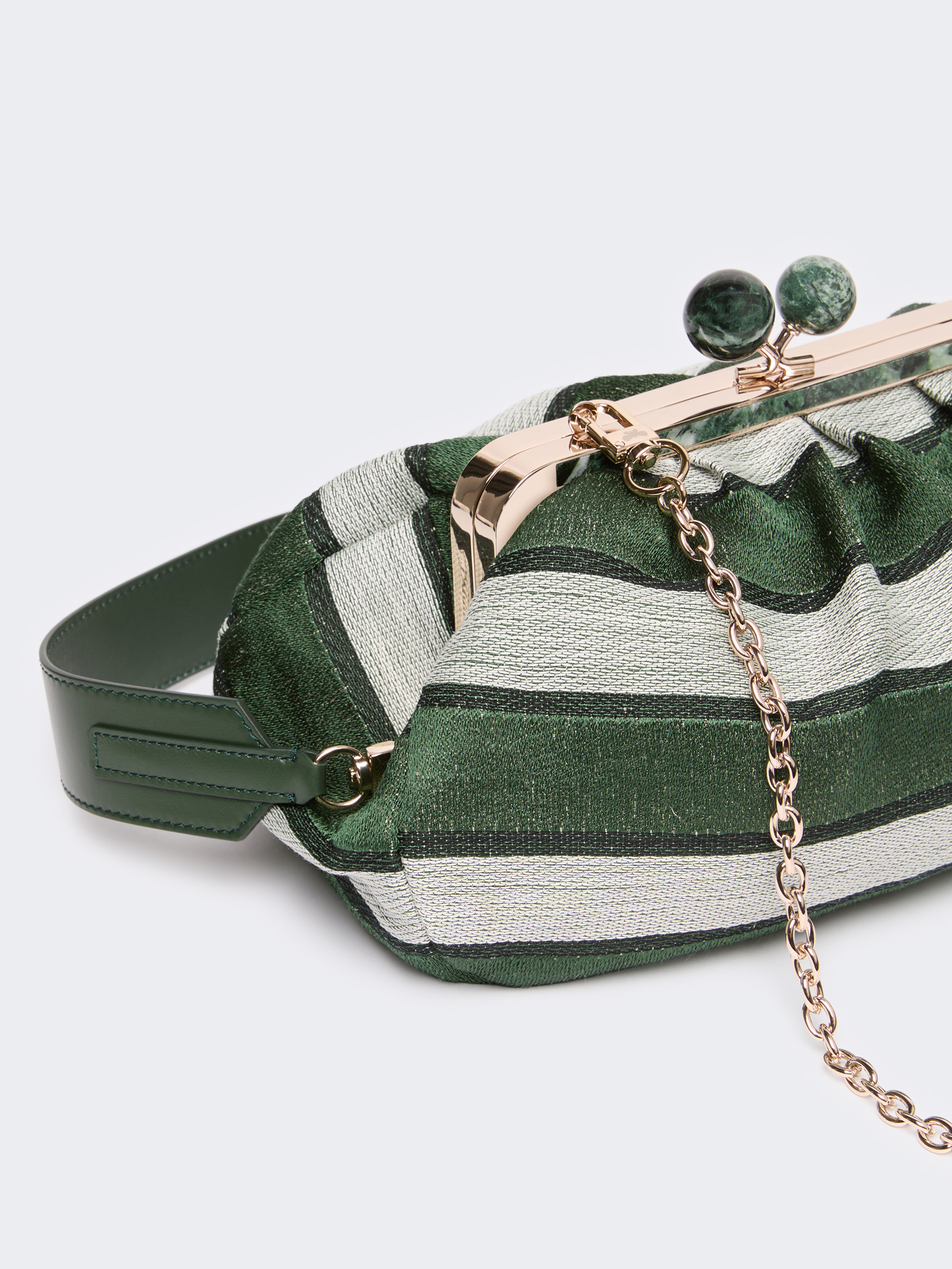 Medium Pasticcino Bag in linen, silk and cotton jacquard - SAGE GREEN - Weekend Max Mara - 4
