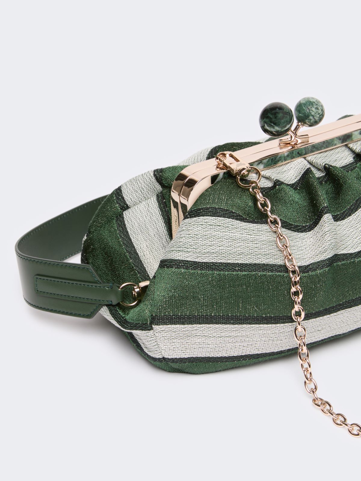 Medium Pasticcino Bag in linen, silk and cotton jacquard - SAGE GREEN - Weekend Max Mara - 4