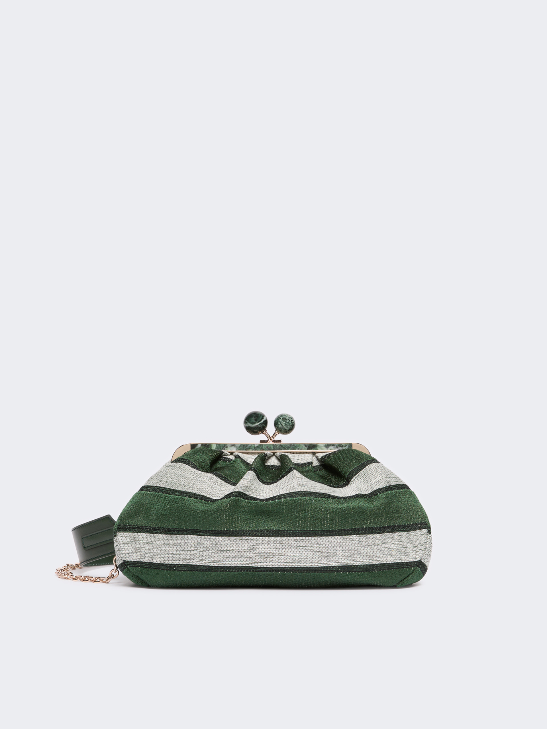 Medium Pasticcino Bag in linen, silk and cotton jacquard - SAGE GREEN - Weekend Max Mara