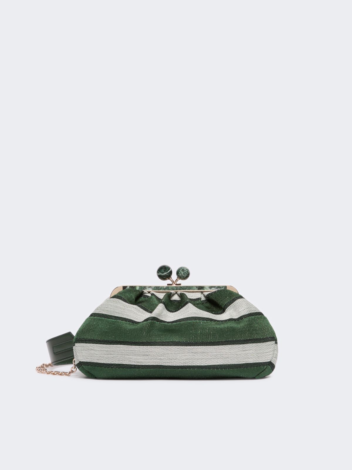 Medium Pasticcino Bag in linen, silk and cotton jacquard - SAGE GREEN - Weekend Max Mara