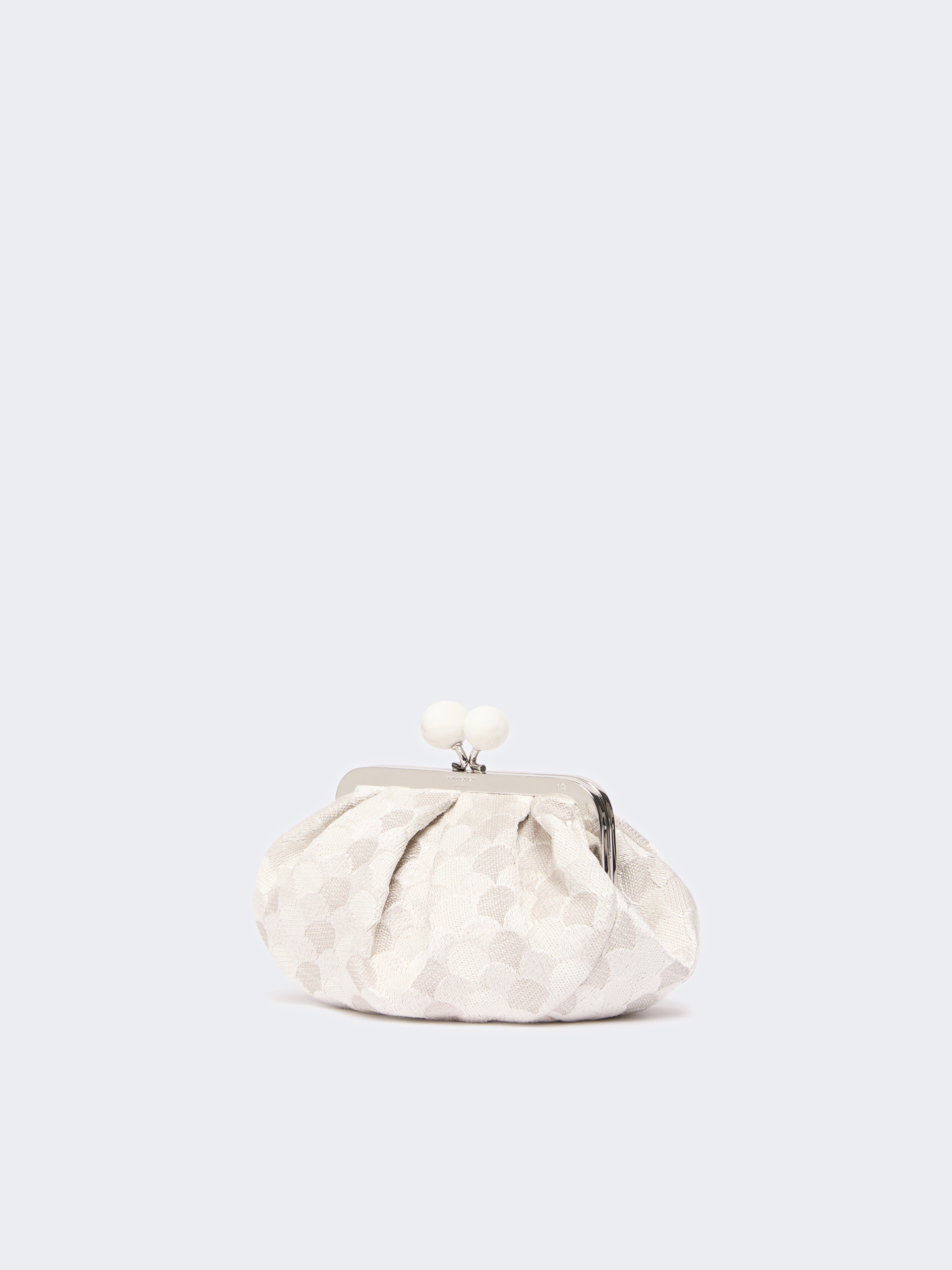 Small Pasticcino Bag in linen, silk and cotton jacquard - WHITE - Weekend Max Mara - 2