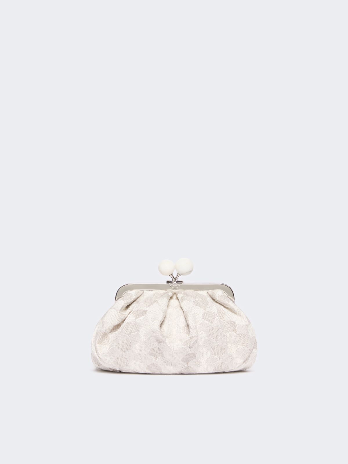 Small Pasticcino Bag in linen, silk and cotton jacquard - WHITE - Weekend Max Mara - 3