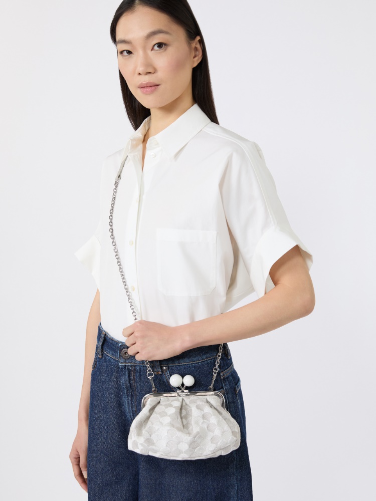 Small Pasticcino Bag in linen, silk and cotton jacquard - WHITE - Weekend Max Mara - 2