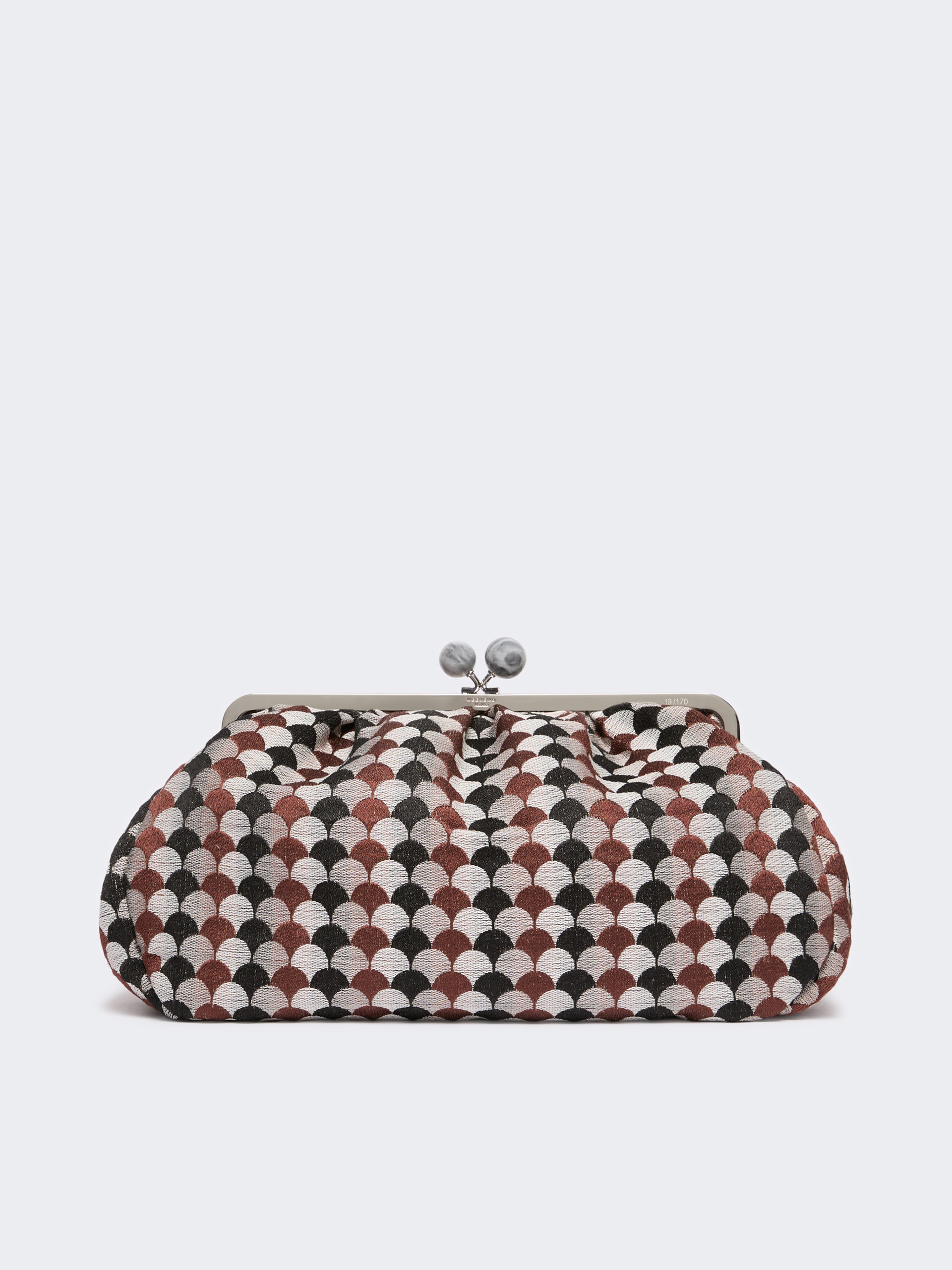 Large Pasticcino Bag in linen, silk and cotton jacquard - COFFEE - Weekend Max Mara - 3