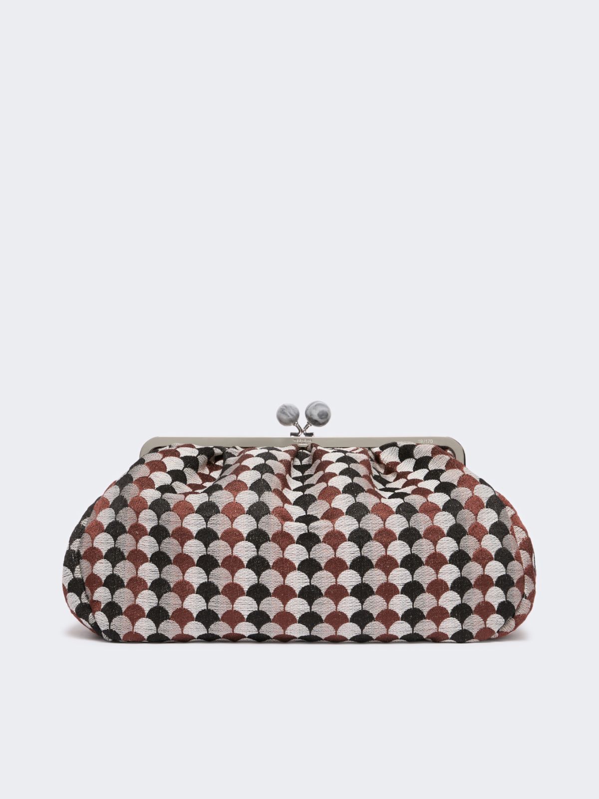 Large Pasticcino Bag in linen, silk and cotton jacquard - COFFEE - Weekend Max Mara - 3