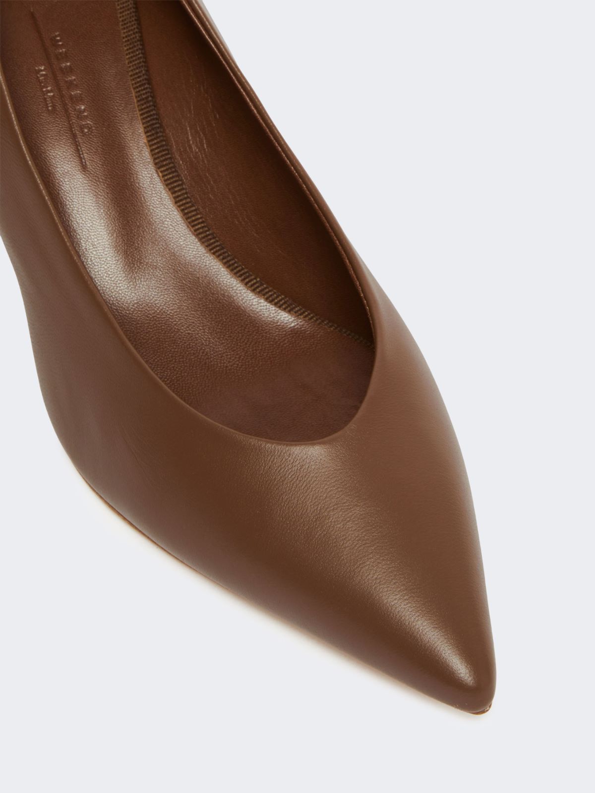 Nappa-finish sheepskin court shoes - TOBACCO - Weekend - 4