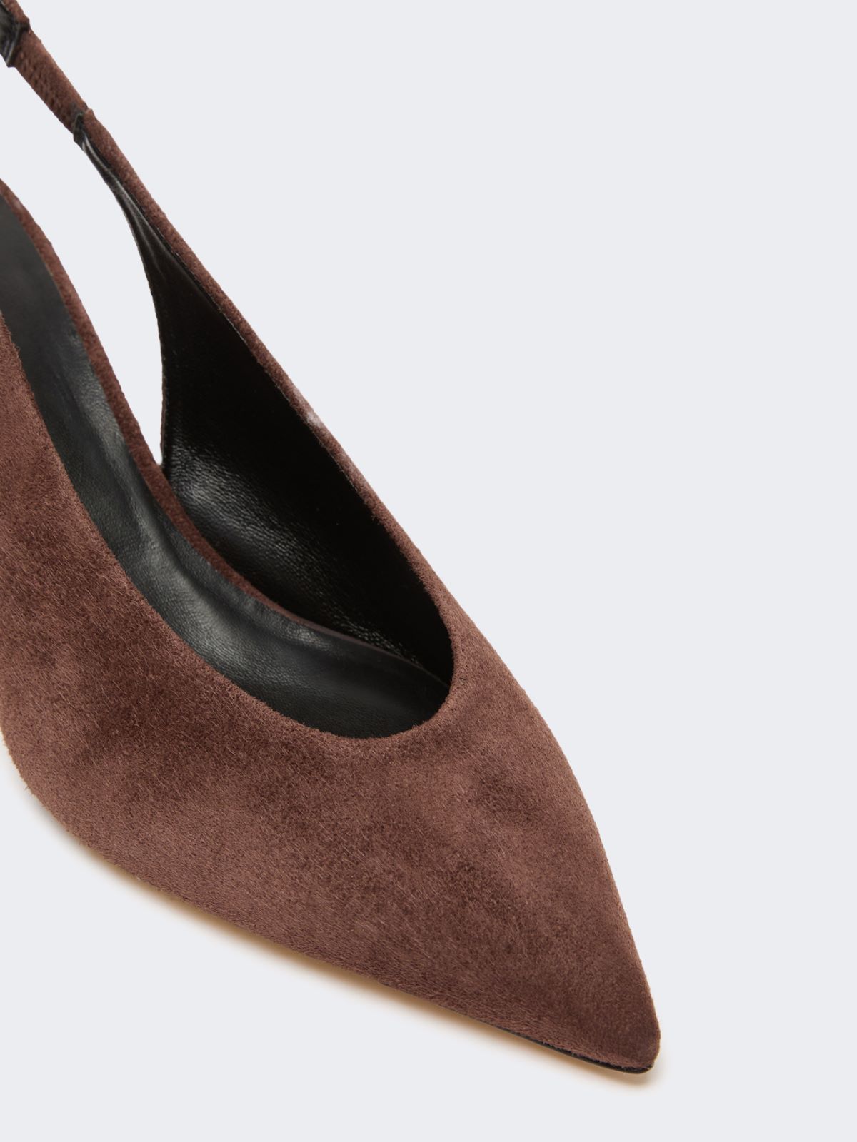 Slingbacks in suede - CHOCOLATE - Weekend Max Mara - 4
