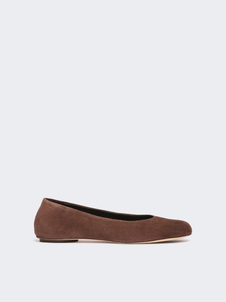 Suede ballerinas - CHOCOLATE - Weekend Max Mara