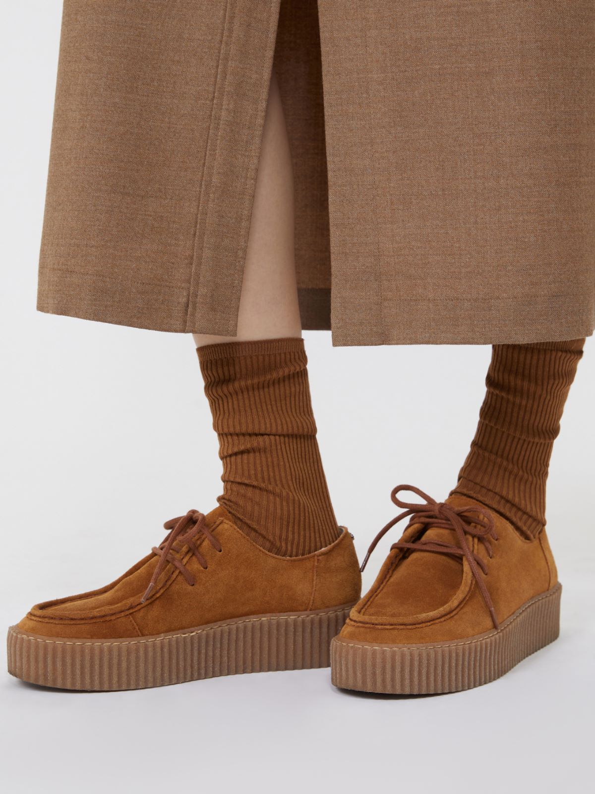 Polacchino basso in pelle scamosciata - CUOIO - Weekend - 6