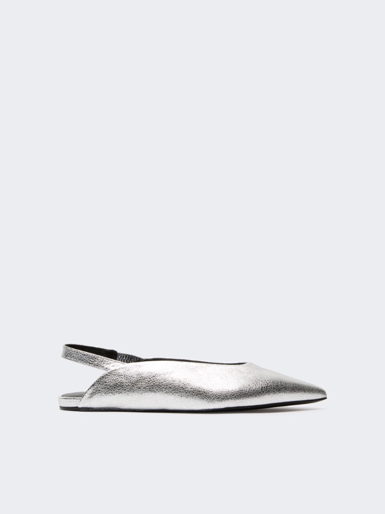Ballerina slingback in pelle laminata - Weekend Max Mara