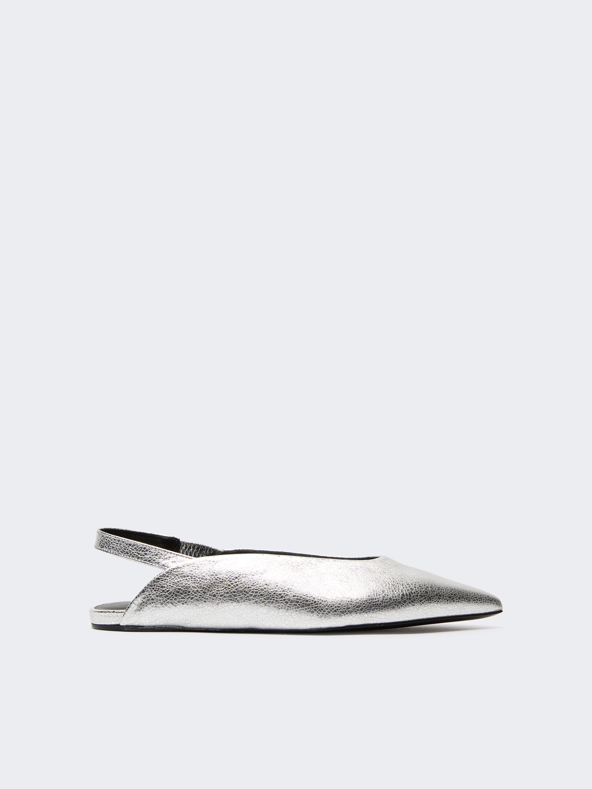 Ballerina slingback in pelle laminata - Weekend Max Mara
