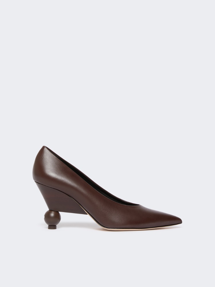 Patent leather court shoes - CHOCOLATE - Weekend Max Mara