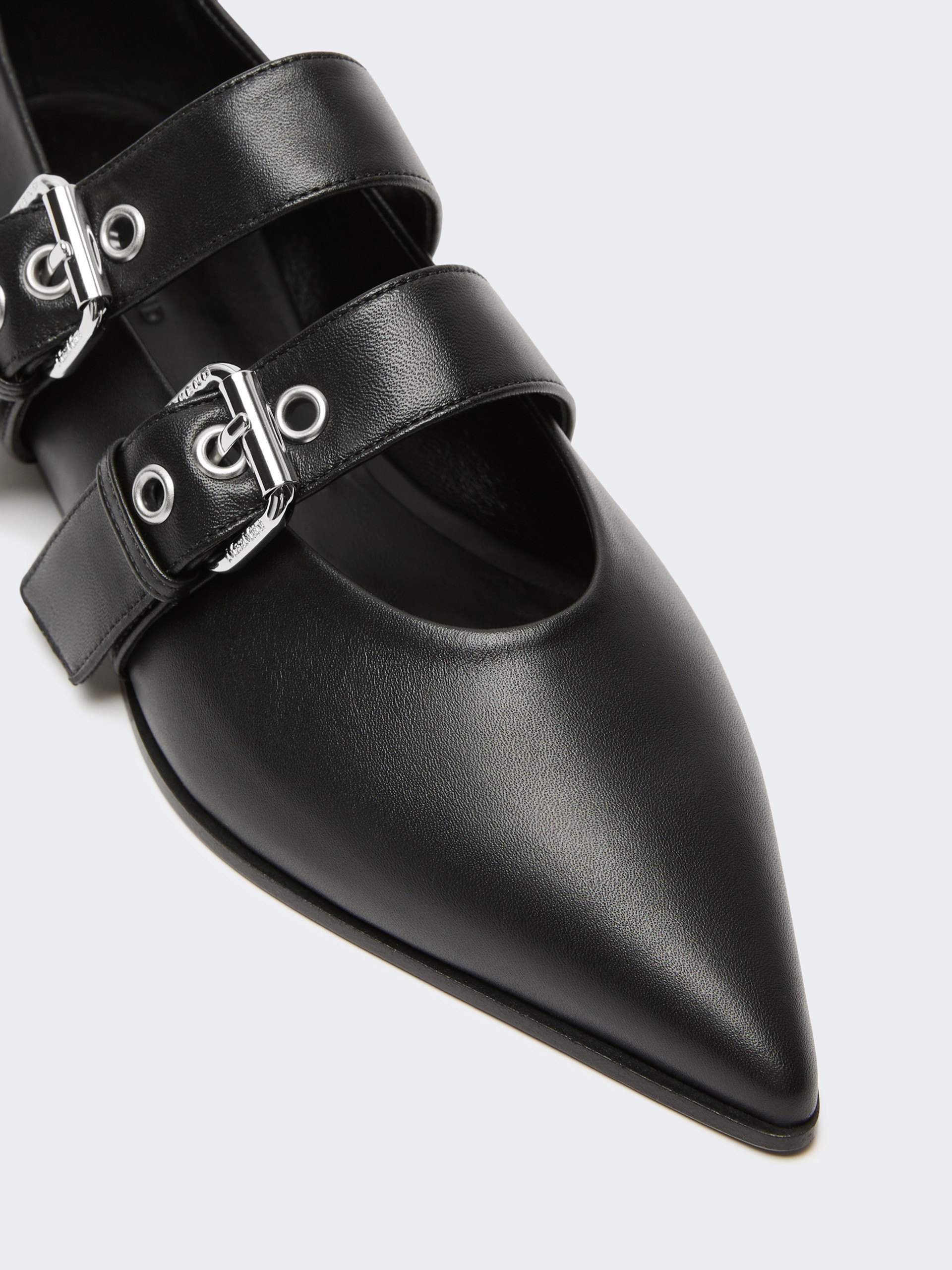 Leather ballerinas with buckles - Weekend Max Mara - 4