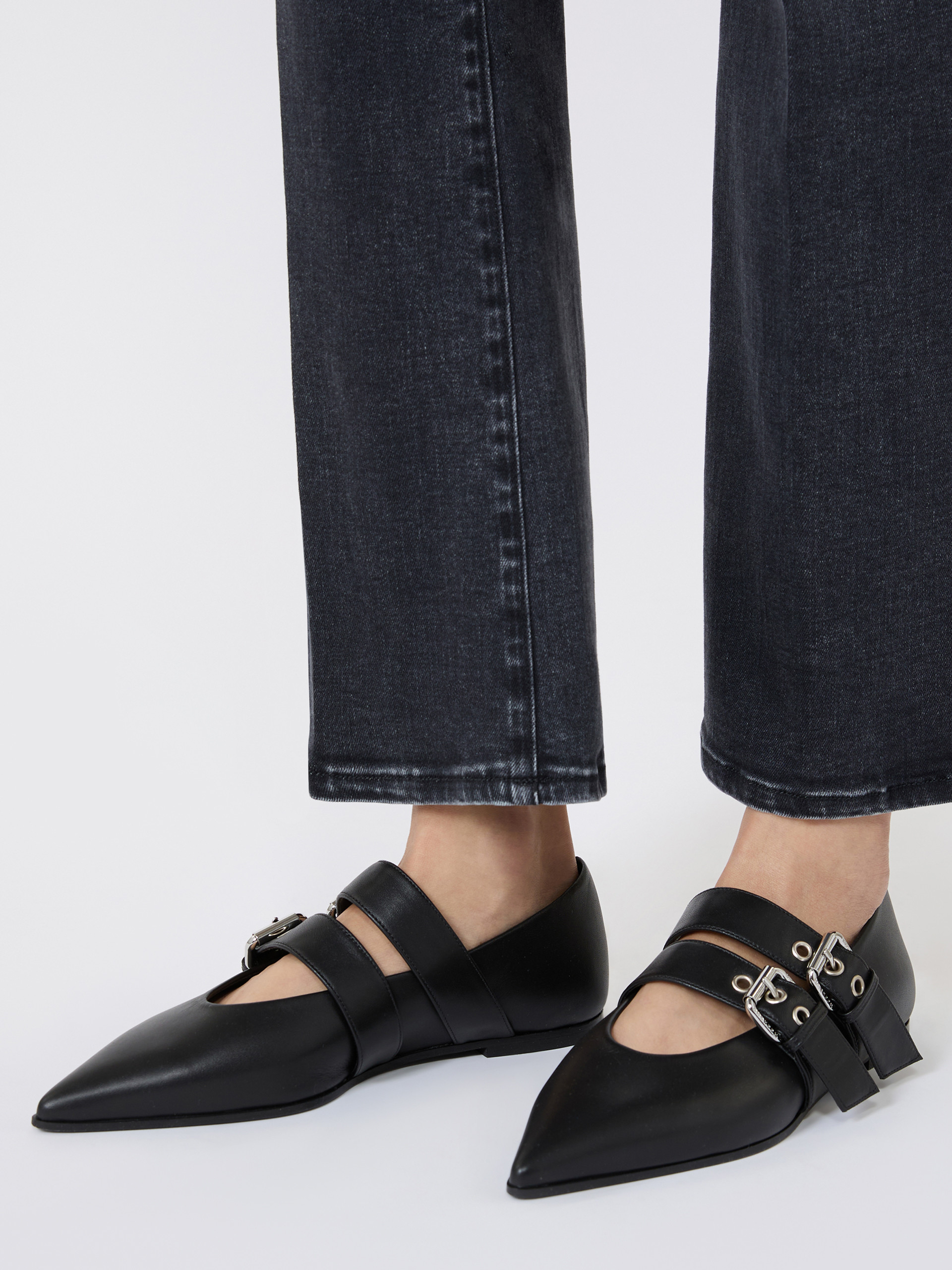 Leather ballerinas with buckles - Weekend Max Mara - 6
