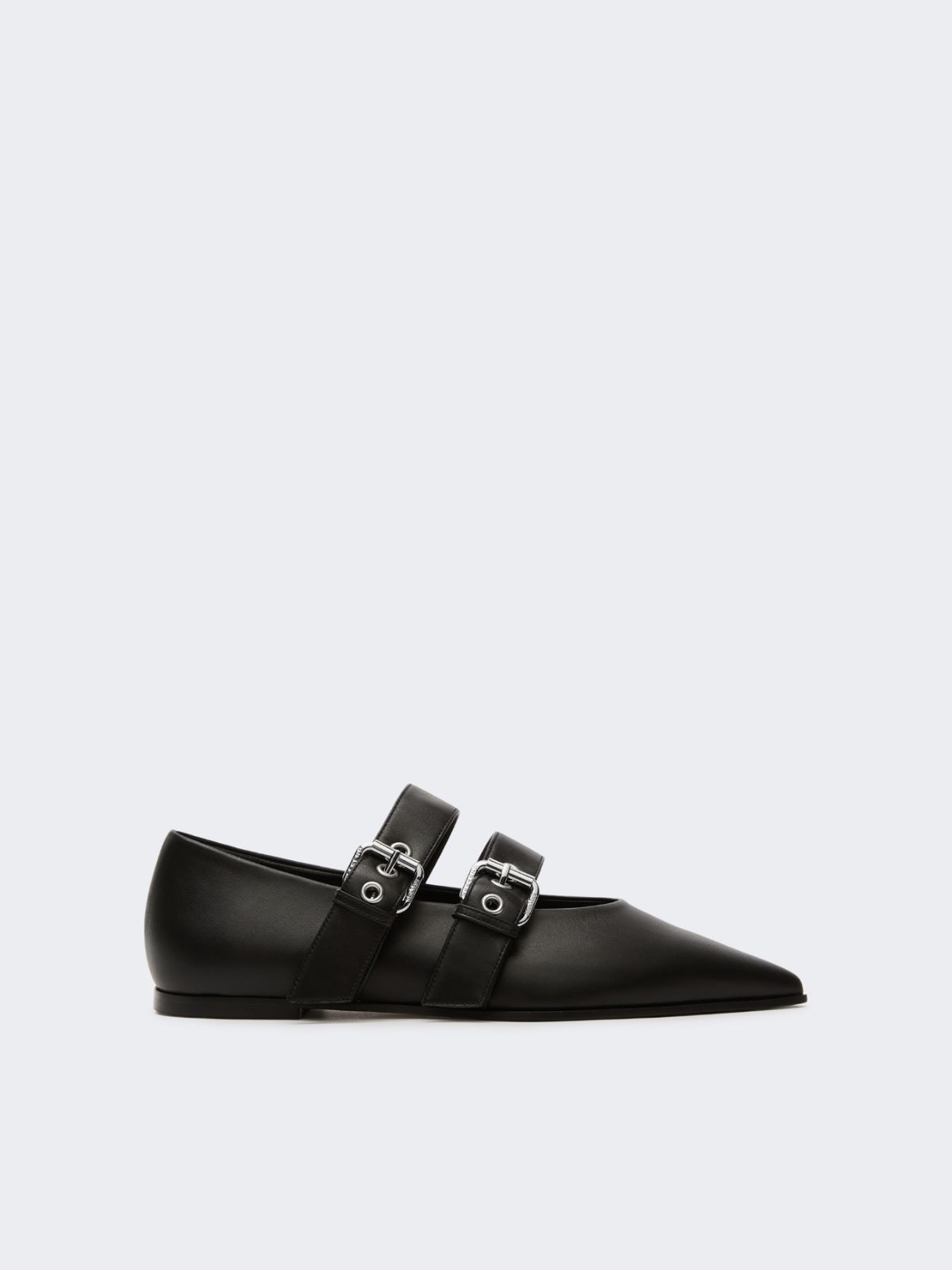Leather ballerinas with buckles - Weekend Max Mara