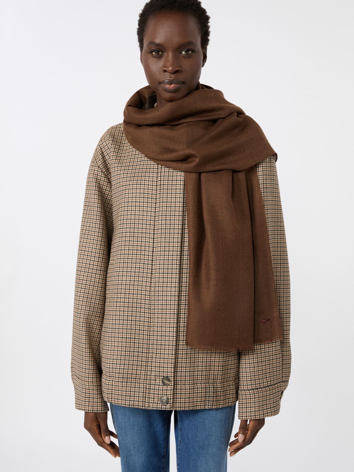 Cashmere and silk stole - BROWN - Weekend Max Mara - 4