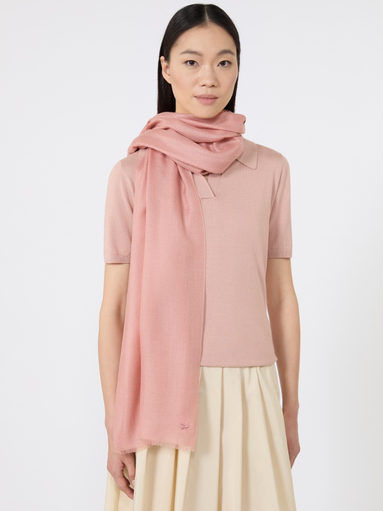 Cashmere and silk stole - PINK - Weekend Max Mara - 2