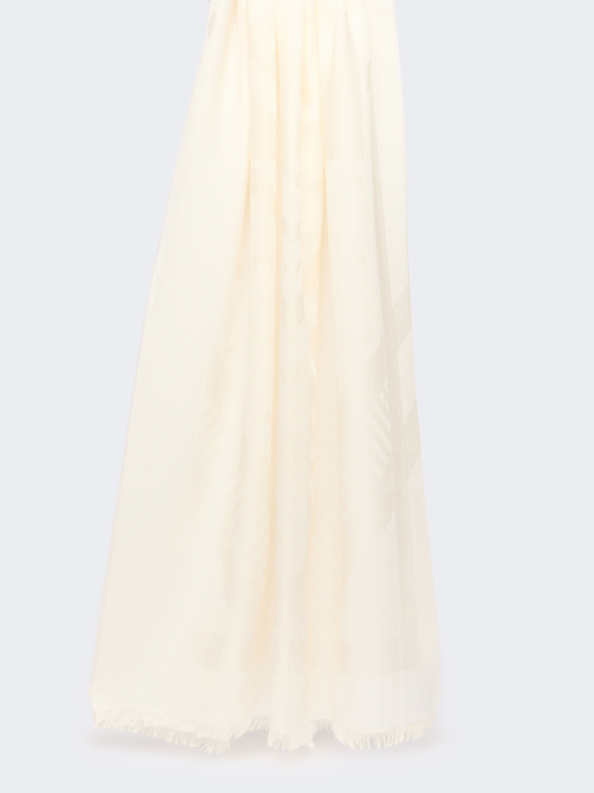 Jacquard wool and modal stole - WHITE - Weekend Max Mara