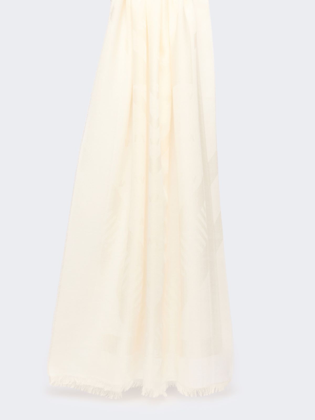 Jacquard wool and modal stole - WHITE - Weekend Max Mara