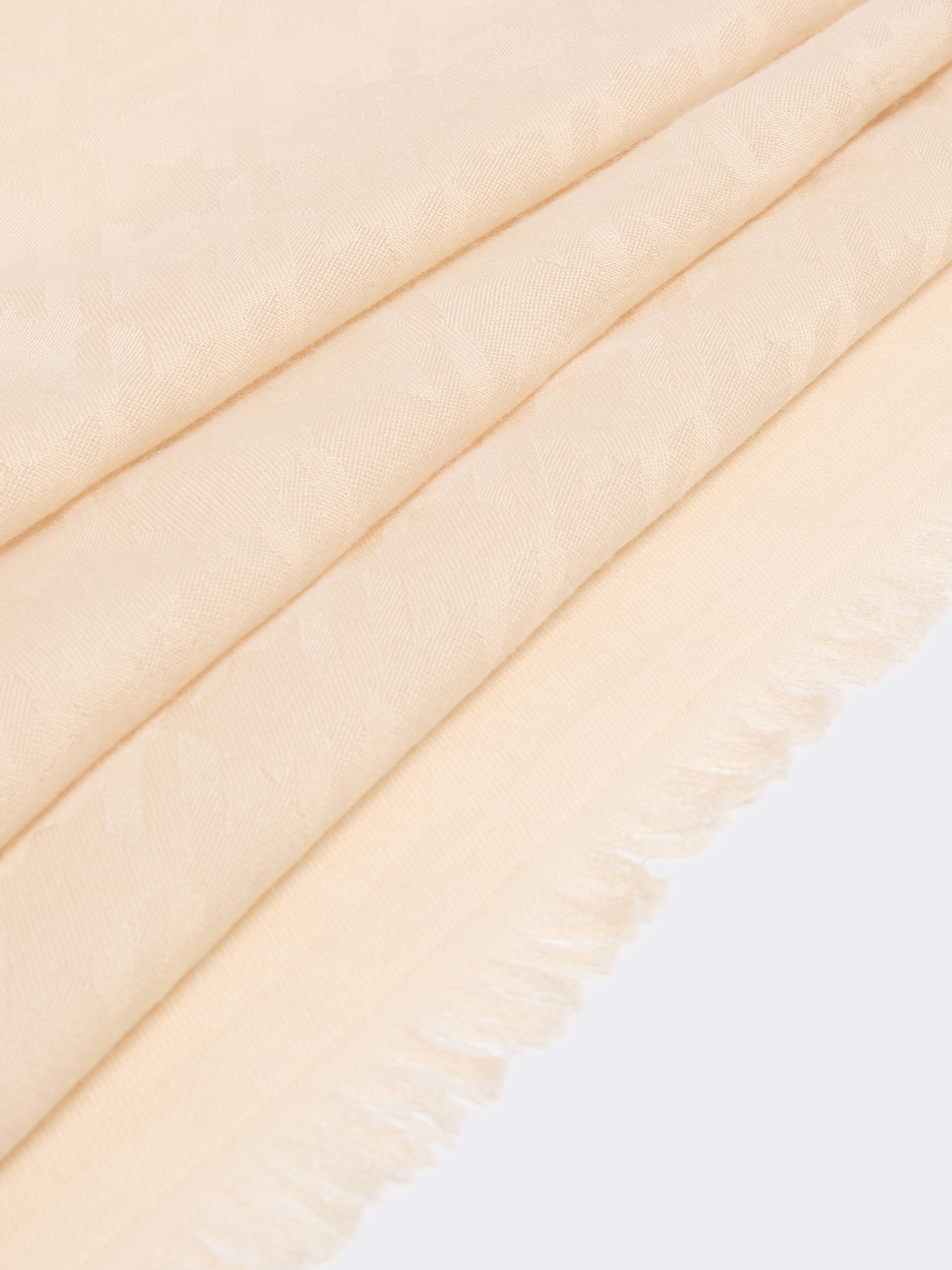 Jacquard shawl in modal, viscose and wool - BEIGE - Weekend Max Mara - 3