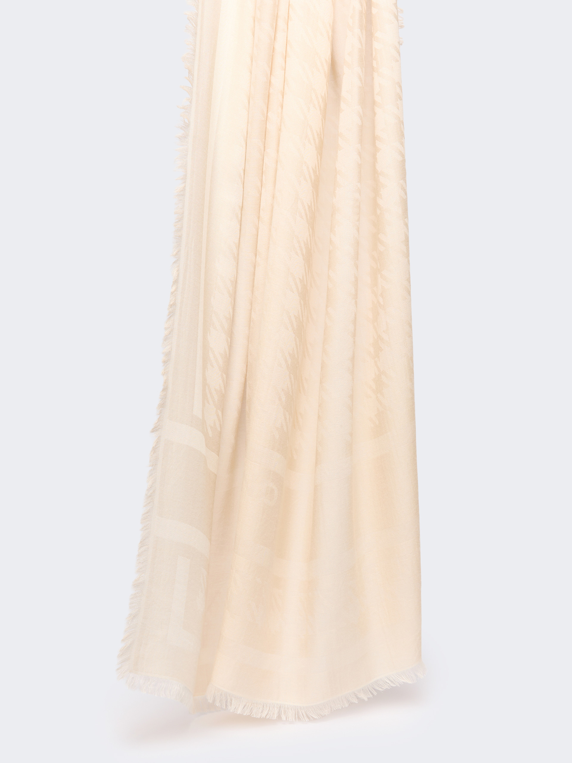 Jacquard shawl in modal, viscose and wool - BEIGE - Weekend Max Mara