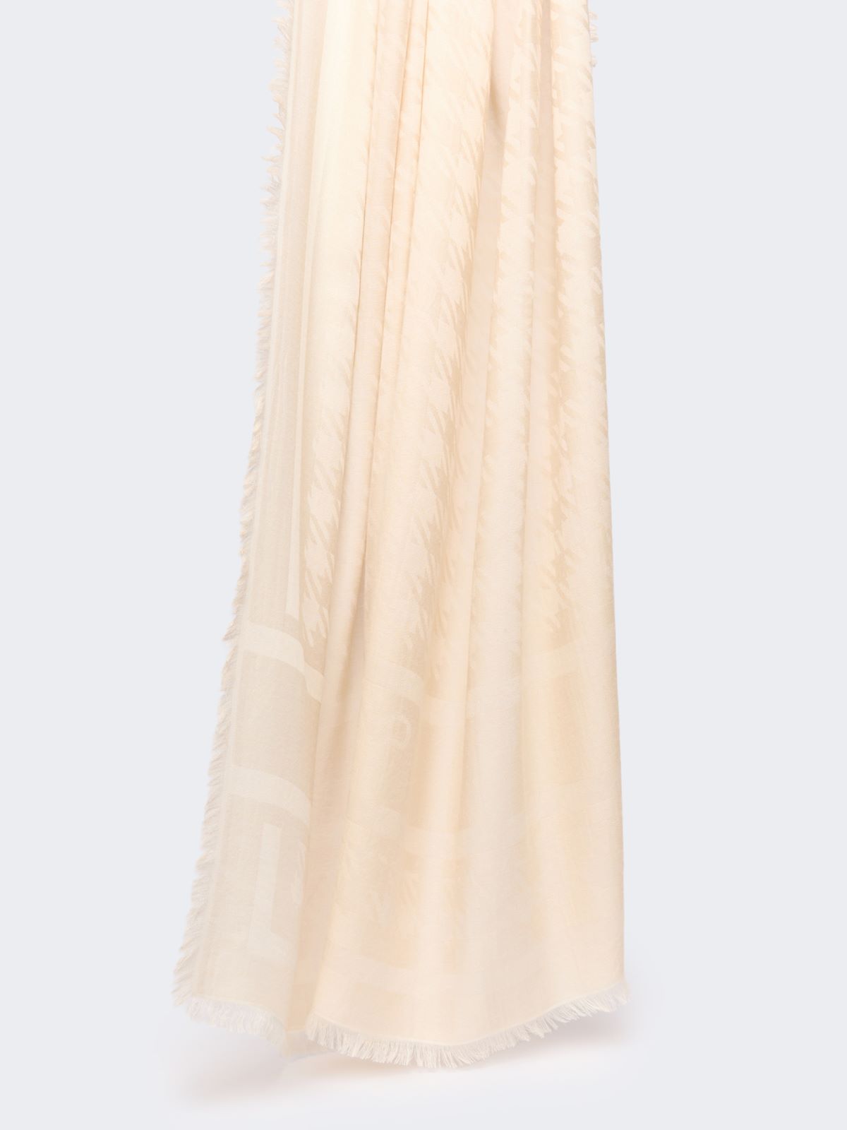 Jacquard shawl in modal, viscose and wool - BEIGE - Weekend Max Mara
