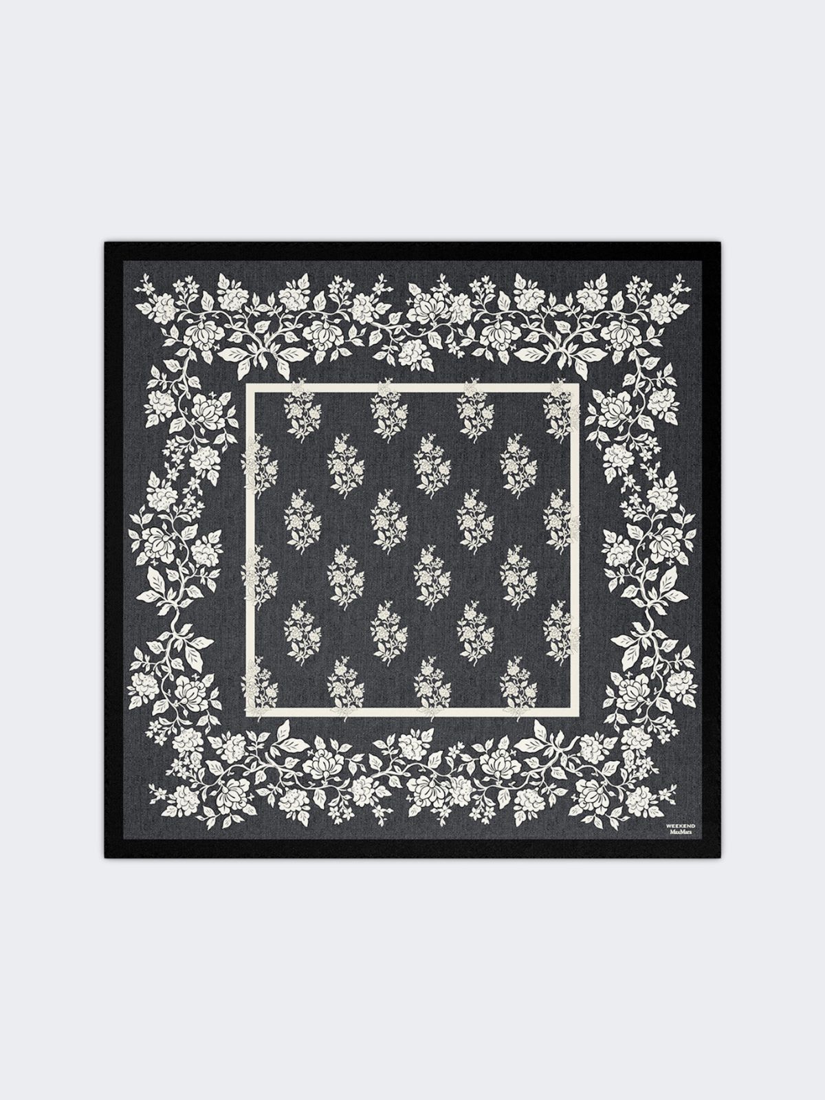 Printed silk twill scarf - MIDNIGHTBLUE - Weekend Max Mara