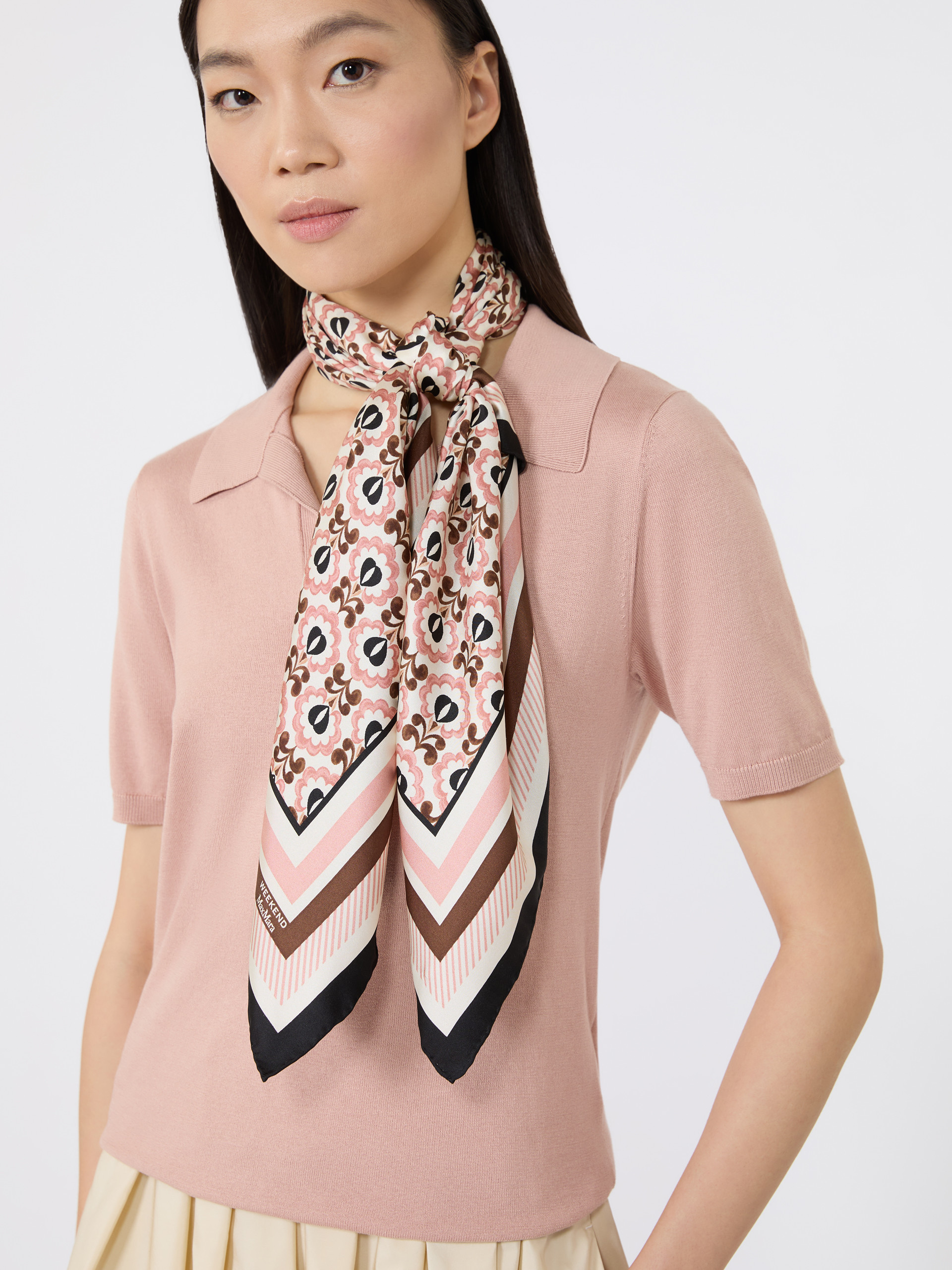 Printed silk foulard - IVORY - Weekend Max Mara - 4