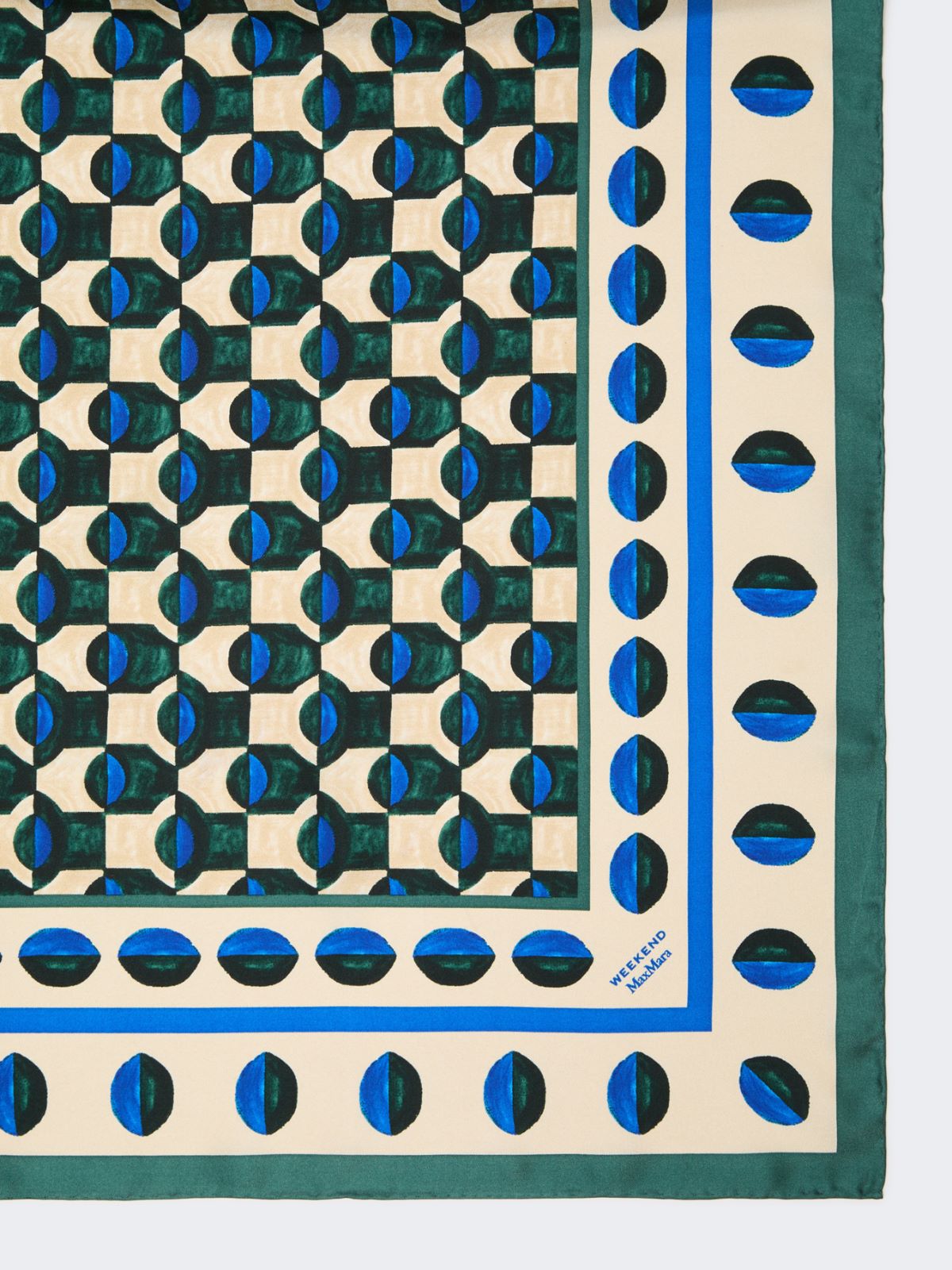 Printed silk foulard - DARK GREEN - Weekend Max Mara - 2