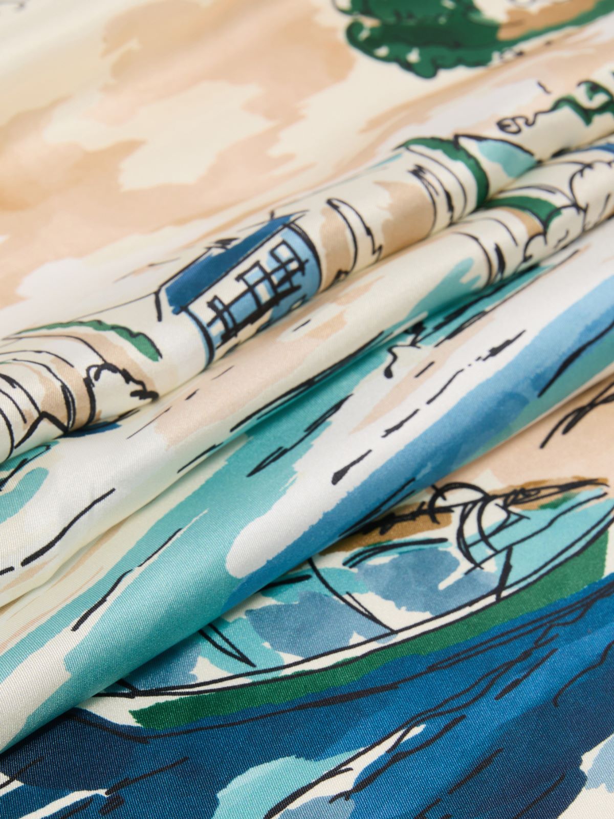 Printed silk foulard - CHINA BLUE - Weekend Max Mara - 3