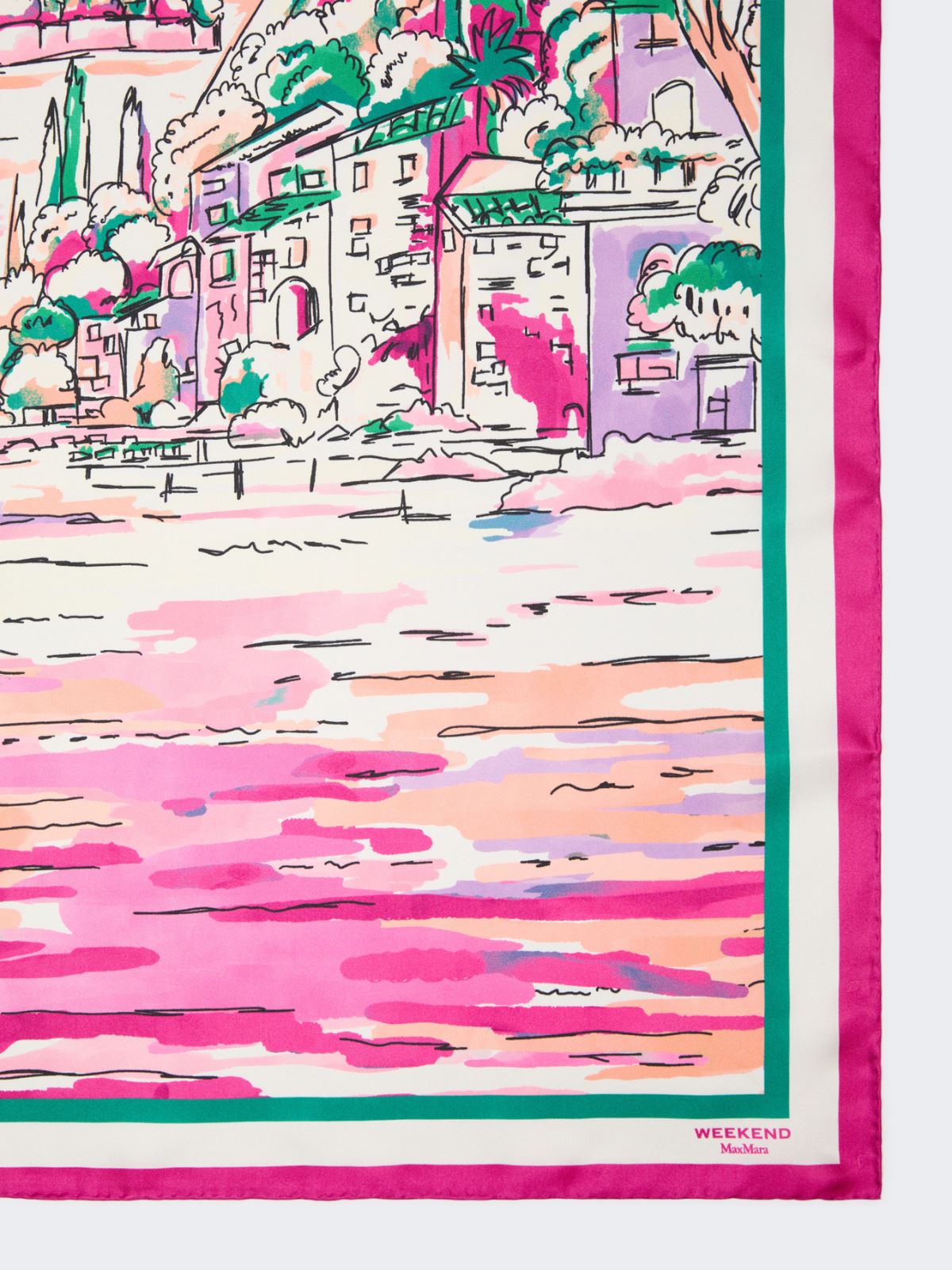 Printed silk foulard - PINK - Weekend Max Mara - 2