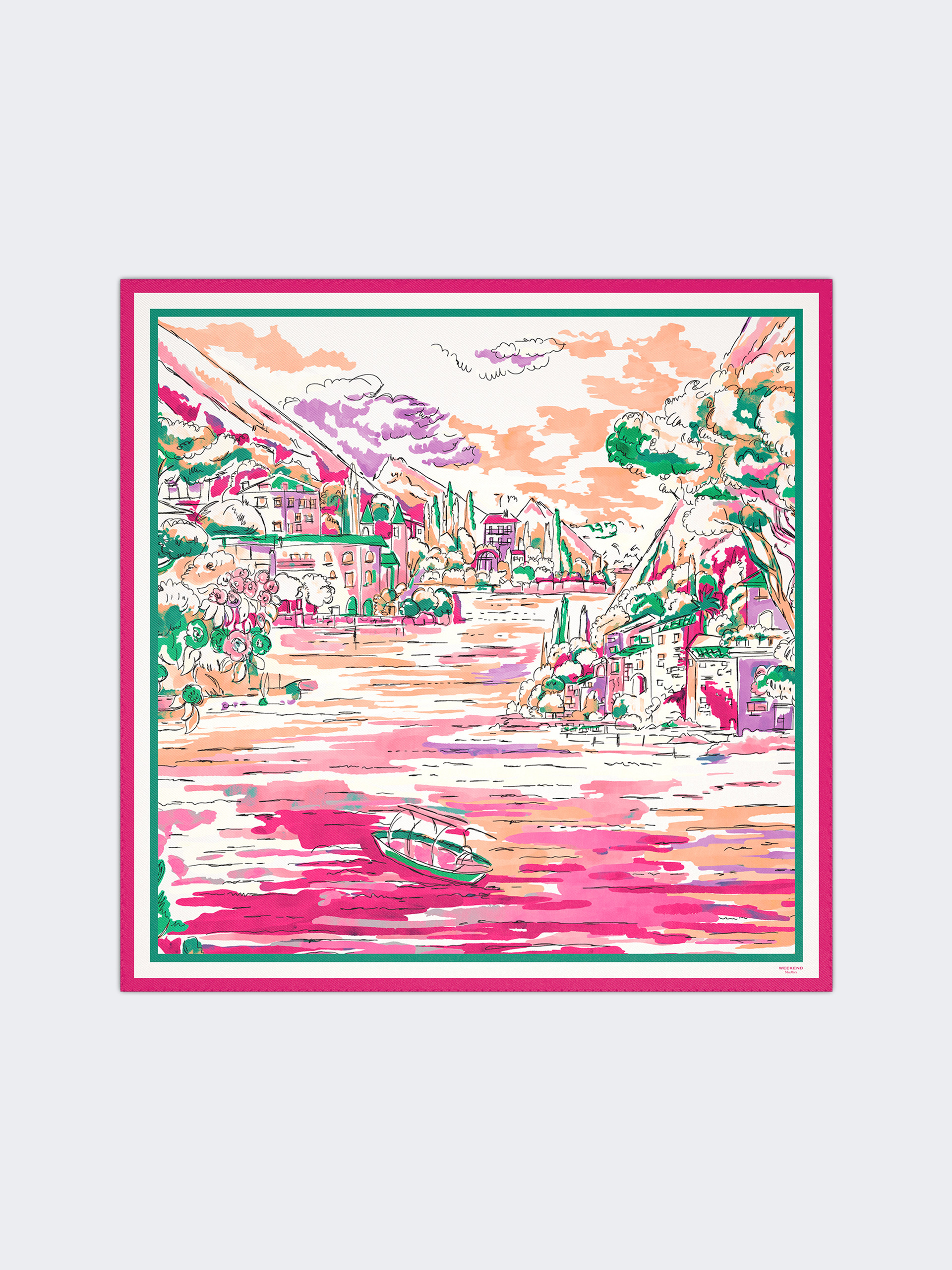 Printed silk foulard - PINK - Weekend Max Mara