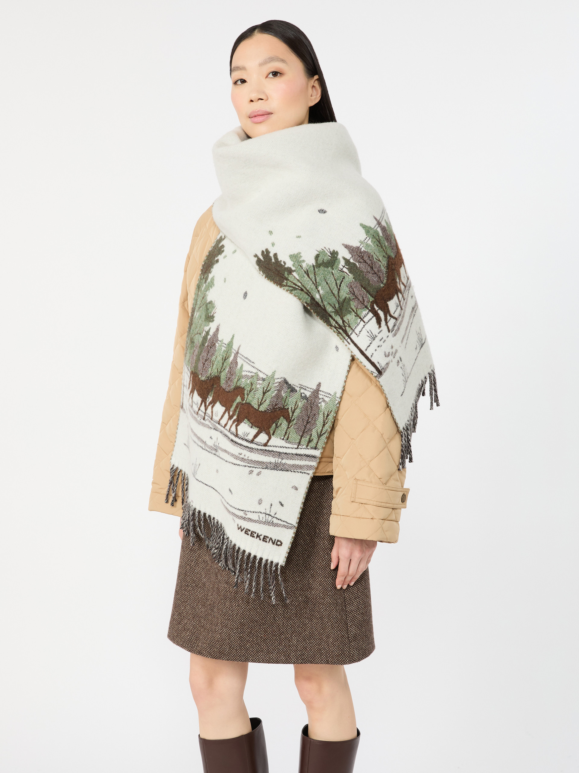 Jacquard wool blend stole - Weekend Max Mara - 5