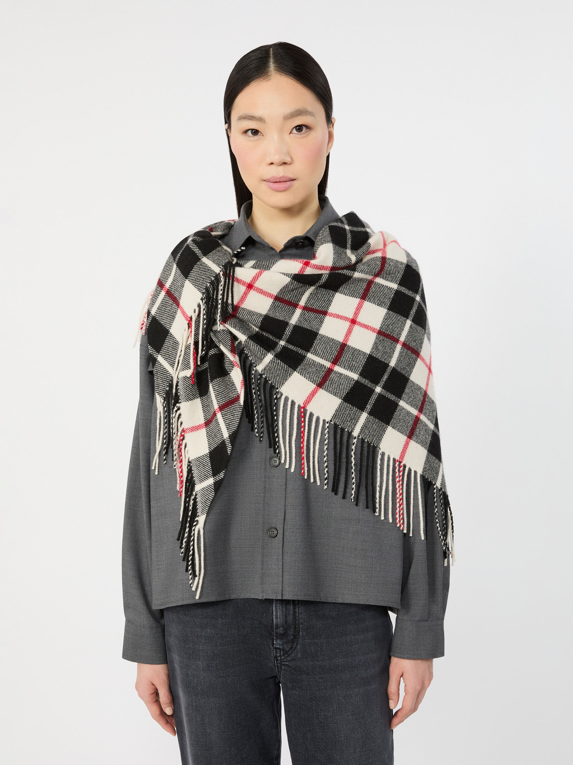 Tartan cashmere stole - Weekend Max Mara - 5