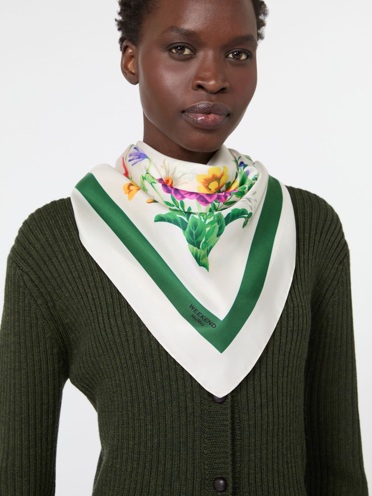 Printed silk oversized scarf - Weekend Max Mara - 4