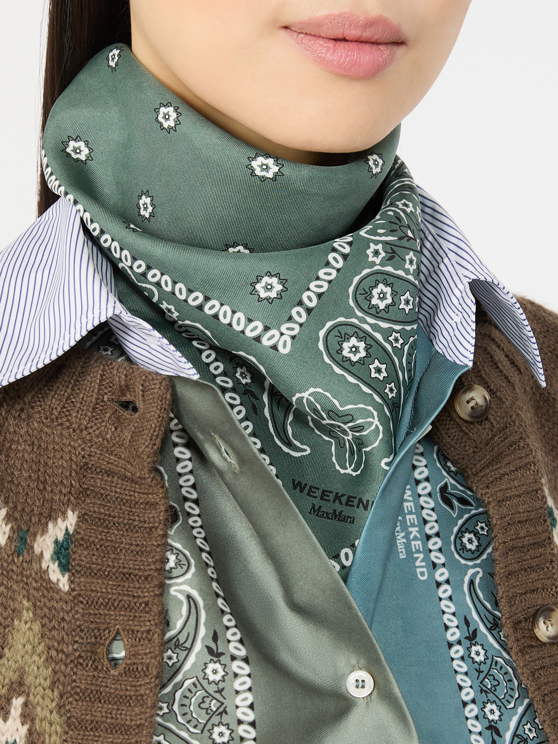 Bandanna print silk foulard - Weekend Max Mara - 4